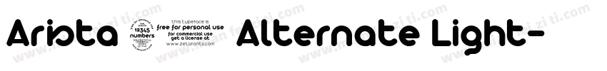 Arista 20 Alternate Light字体转换